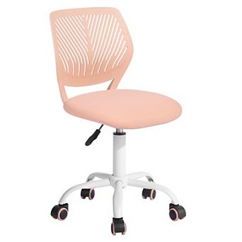 Homy Casa Adjustable Swivel Office Chair with Breathable Back, Upholstered Seat