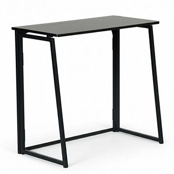 Homy Casa Folding Computer Table for Small Spaces, Compact Home Office Desk