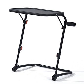 Homy Casa Adjustable Folding TV Tray Table with Cup Holder