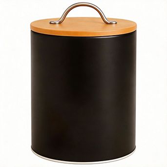 Off Airtight Cookie Jar 0.6 Gal Bamboo Lid Farmhouse Tin Gift