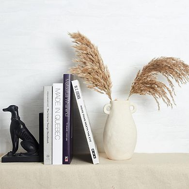 DOUBLE EAR HANDLE RUSTIC CERAMIC VASE