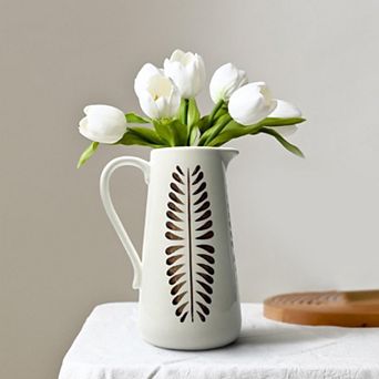 CERAMIC VINTAGE PITCHER DECORATIVE VASE