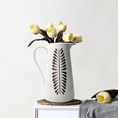CERAMIC VINTAGE PITCHER DECORATIVE VASE