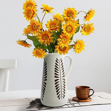 CERAMIC VINTAGE PITCHER DECORATIVE VASE