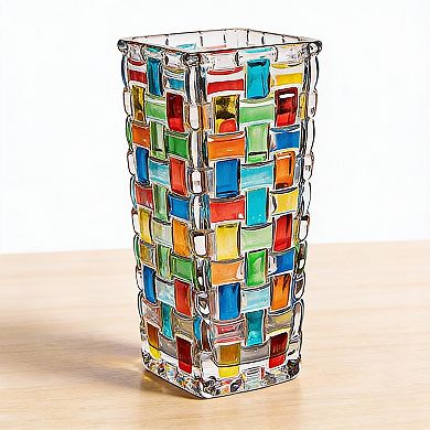 Colorful Hand Painted Woven Crystal Vase for Floral Home Wedding Gift