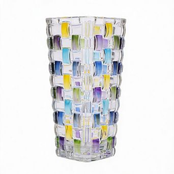 Colorful Hand Painted Woven Crystal Vase for Floral Home Wedding Gift