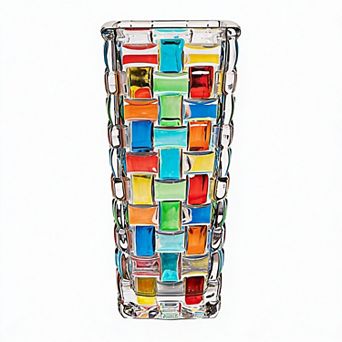Colorful Hand Painted Woven Crystal Vase for Floral Home Wedding Gift