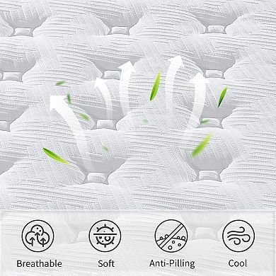 QUEEN 12 in. CertiPUR-US Hybrid Mattress Individual Pocket Spring 7-Zoned Memory Foam