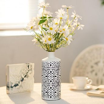 DECORATIVE MODERN CYLINDER METAL VASE