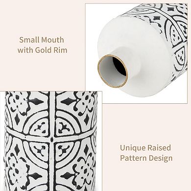 DECORATIVE MODERN CYLINDER METAL VASE