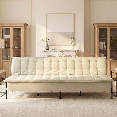 Homy Casa Sofa Bed for Living Room, Upholstered Convertible Sleeper Futon