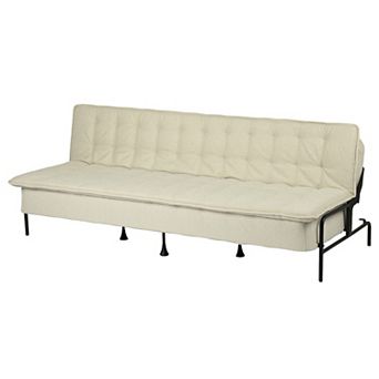 Homy Casa Sofa Bed for Living Room, Upholstered Convertible Sleeper Futon