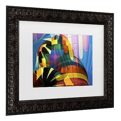 Trademark Fine Art Hot Air Balloons Matted Framed Wall Art