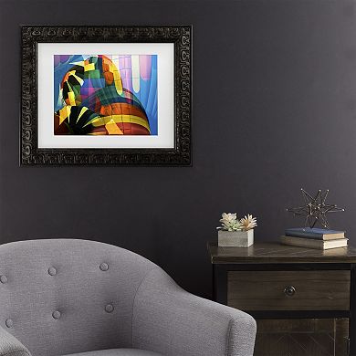 Trademark Fine Art Hot Air Balloons Matted Framed Wall Art