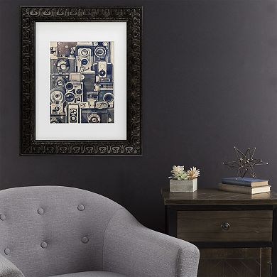 Trademark Fine Art Vintage Cameras Framed Wall Art