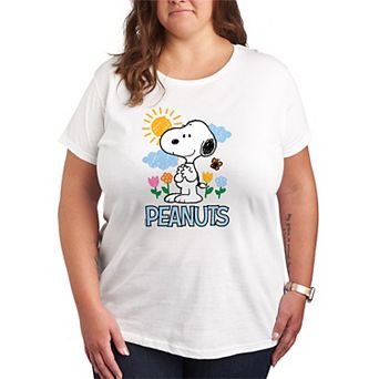 Plus Size Peanut Snoopy Spring Sketch Graphic Tee