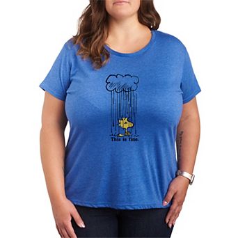 Plus Size Peanuts Woodstock This Is Fine Graphic Tee
