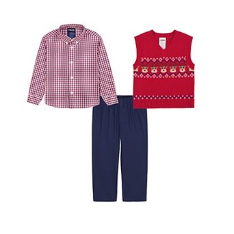 Toddler Boy Van Heusen Reindeer Fair Isle 3 pc Set