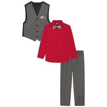 Toddler Boy Van Heusen 3 pc Vest, Shirt & Pants Set with Bowtie