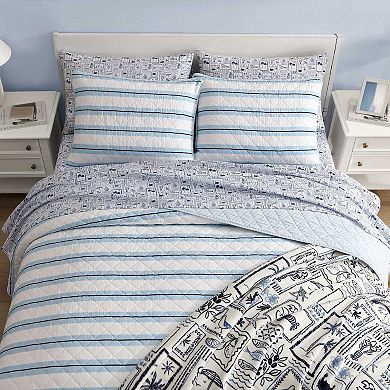 Nautica Tim Stripe Quilt Set