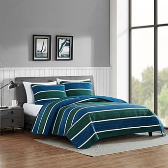 Nautica Knots Cove Striped Quilt Set