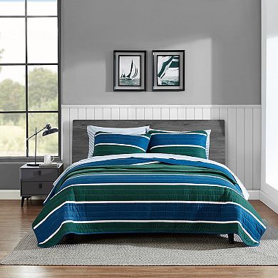 Nautica Knots Cove Striped Quilt Set