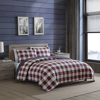 Nautica Rosedale Plaid Quilt Set