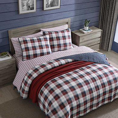Nautica Rosedale Plaid Quilt Set