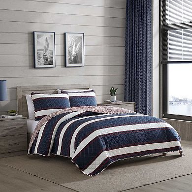 Nautica Striped Quilt Set