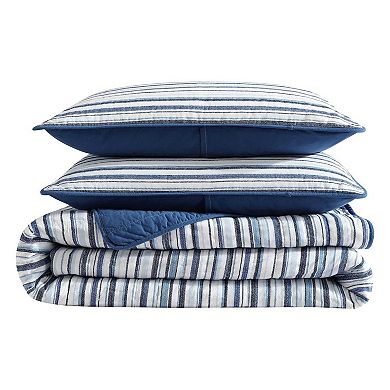 Nautica Pembrook Striped Quilt Set