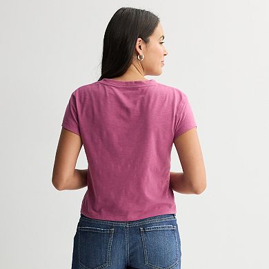 Juniors' Plus Size SO® V-Neck Perfect Tee