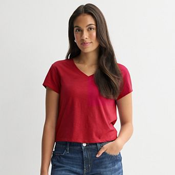 Juniors' Plus Size SO® V-Neck Perfect Tee