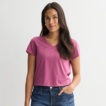 Juniors' Plus Size SO® V-Neck Perfect Tee