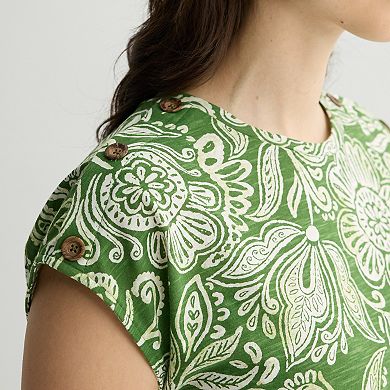 Women's Croft & Barrow Extended Shoulder Top
