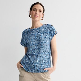 Women's Croft & Barrow® Extended Shoulder Top