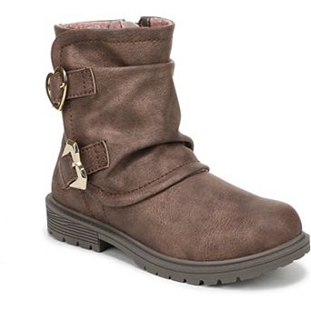Blowfish Malibu R Venice Little Kid Girls Heart Buckle Faux Leather Boots