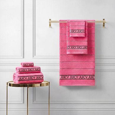 Juicy Couture Luxurious Plush Stripe Towel 6-Piece Set