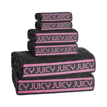 Juicy Couture Luxurious Plush Stripe Towel 6 pc Set