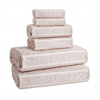 Juicy Couture Luxurious Plush Stripe Towel 6 pc Set