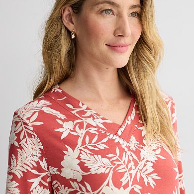 Women's Croft & Barrow® Drapey V-Neck Tunic
