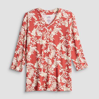 Women's Croft & Barrow® Drapey V-Neck Tunic