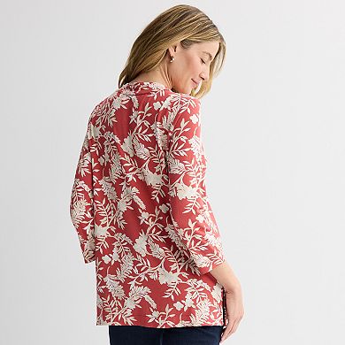 Women's Croft & Barrow® Drapey V-Neck Tunic