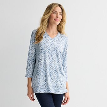 Women's Croft & Barrow® Drapey V-Neck Tunic