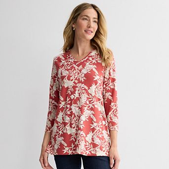 Women's Croft & Barrow® Drapey V-Neck Tunic
