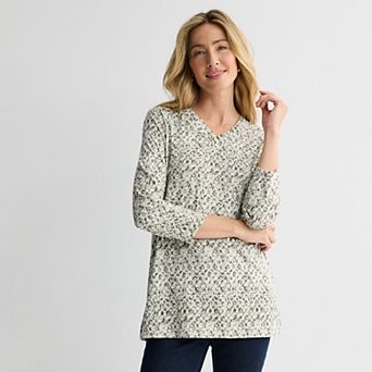 Women's Croft & Barrow® Drapey V-Neck Tunic