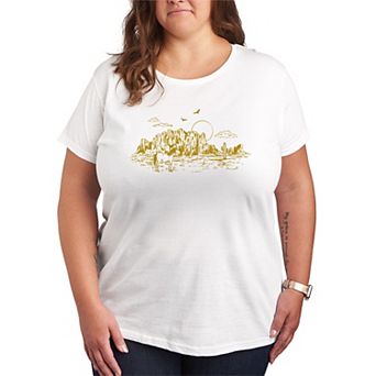 Plus Size Western Desert Landscape Graphic Tee