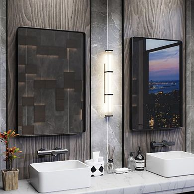 Black Framed Vanity Wall Mirror