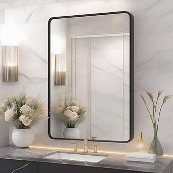 Wall-Mounted Metal Framed Vanity Wall Mirror