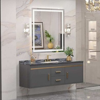 Wall Mounted Anti-Fog Dimmable Wall Mirror