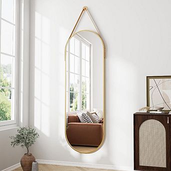 Full Length Hanging Oval Wall Mirror